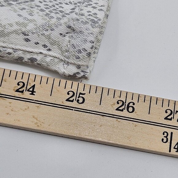 Express Snakeskin Metallic Super High Rise Straight Crop Jean Women's Size 4 NEW - Picture 9 of 9